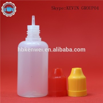 High Quality 30ml 50ml e cigarette / e juice essential oil bottle with childproof evident cap from China supplier
