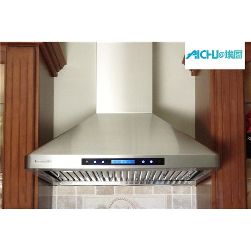 Powerful Cooker Hood Wall Mount Range Hood Stainless Steel Exhaust HoodFilters Supplier