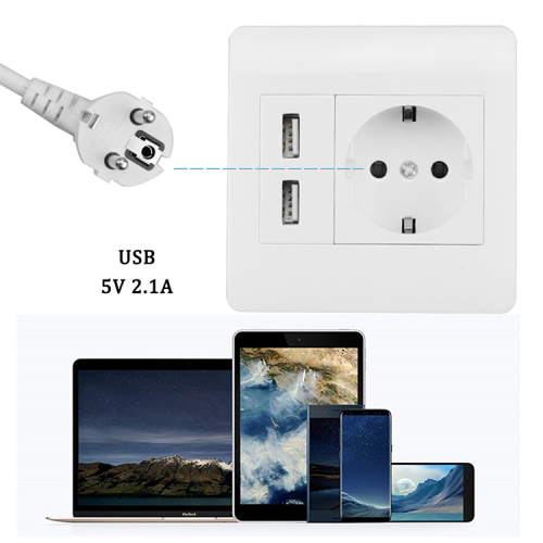 Presa a muro USB UE 220V 5V2.1A di alta qualità