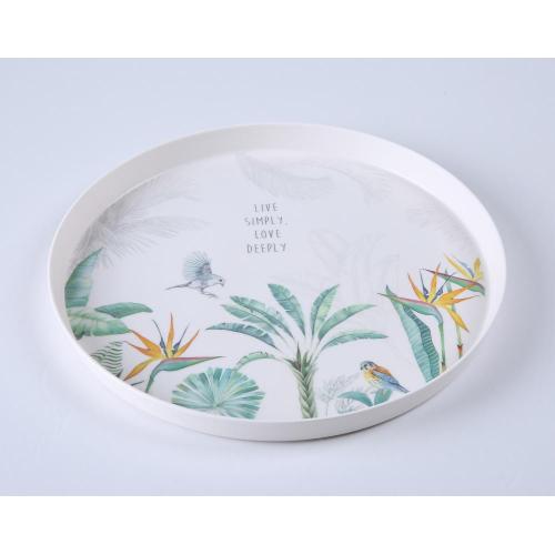 plant round serving tray for indoor and outdoor