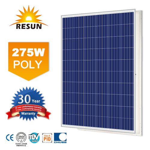 Högsta effektivitet 275W poly solenergipanel