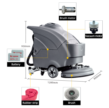 Epoxy Warehouse Floor Sweeper Scrubber 20 Inch