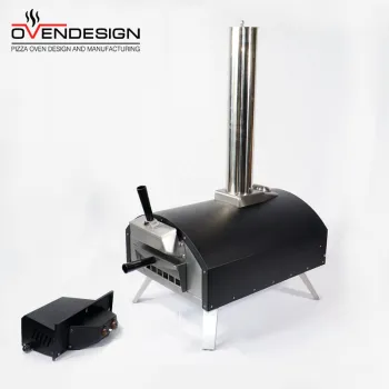13 Inch Mixed Material Countertop Multi Fuel 2 Minute Baking Fast Cooking Oven Gas & Wood Pizza Maker Machine Oven