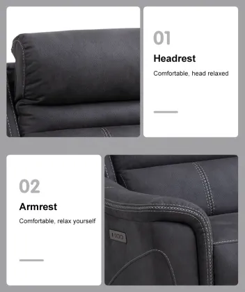 MANWAH CHEERS Factory Direct 3 Seat Electric Fabric Recliner Sofa for Living Room