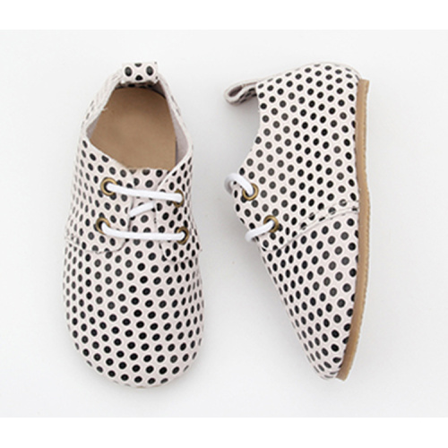 Chaussures en cuir oxford bébé garçon fille spot