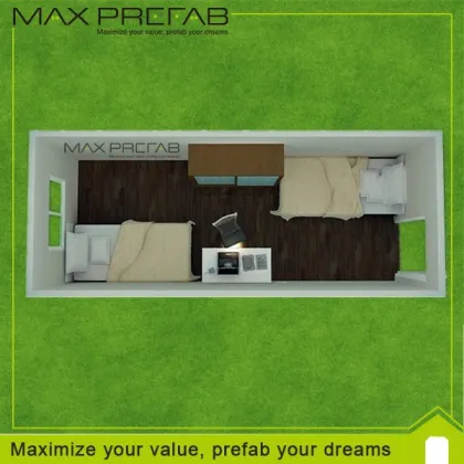 Flat pack prefabricated container houses with bathroom