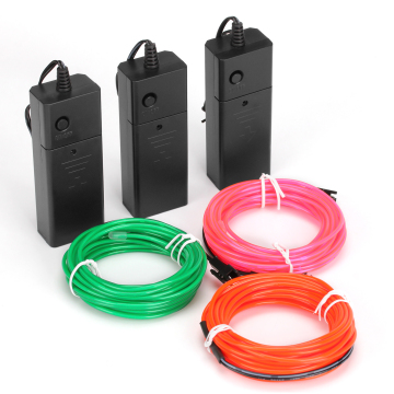 3M Purple EL Wire Rope Kit with 3VDC Inverter for Halloween Xmas Decoration