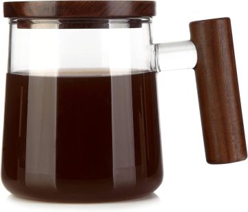 Borosilicate Glass Tea Infuser Cup ที่มีที่กรองและฝาสำหรับใบหลวมและชาเบ่งบาน