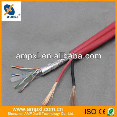 HDPE insulation cat5e cable+2c power cable/wie