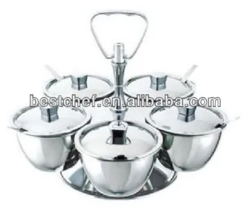 Kinox 18-10 stainless steel Luxe 5-bowl condiment server
