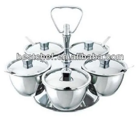 Kinox 18-10 stainless steel Luxe 5-bowl condiment server
