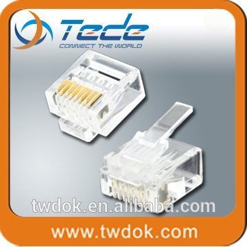 High quality utp Modular plug cat3 rj11 telephone connector 4p4c