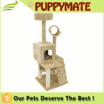 Adorable wooden cat tree, cat toy sisal tree, cat scratching tree cat condo