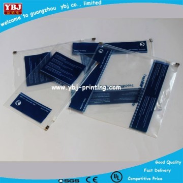 OEM vinyl PVC zipper bag plastic ziplock bag