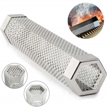 Pellet Smoker Tube Hexagon Shape Perforated BBQ