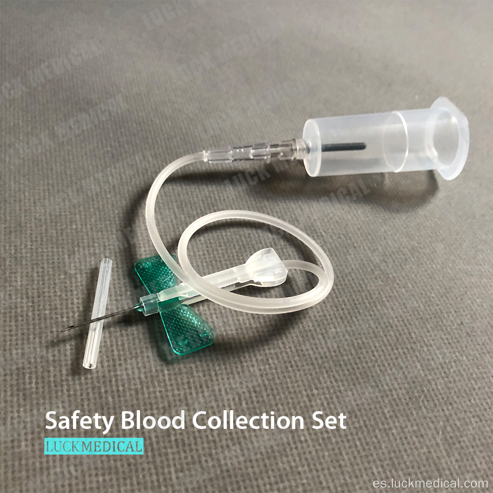 Conjunto de recolección de sangre con titular