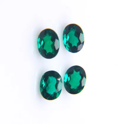Cultivation Emerald Synthetic Emerald Egg Shaped Loose Stone
