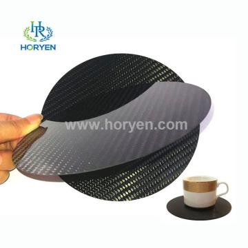 Custom round square carbon fiber cup holder coaster