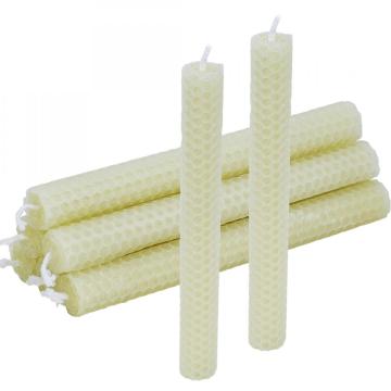 Colored Natural Hand-Rolled Beeswax Candles