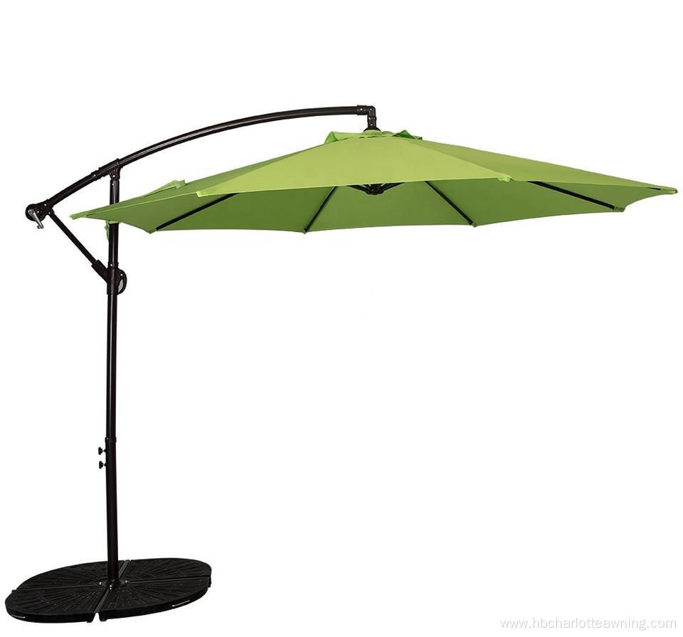 Adjustable Outdoor Garden Cantilever Big Umbrella With Base