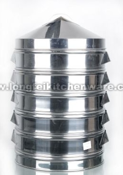 Magnetic 5 layers stainless steel steamer