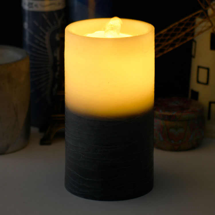 Bubbling Water Wick Led Pillar Candle Fountain