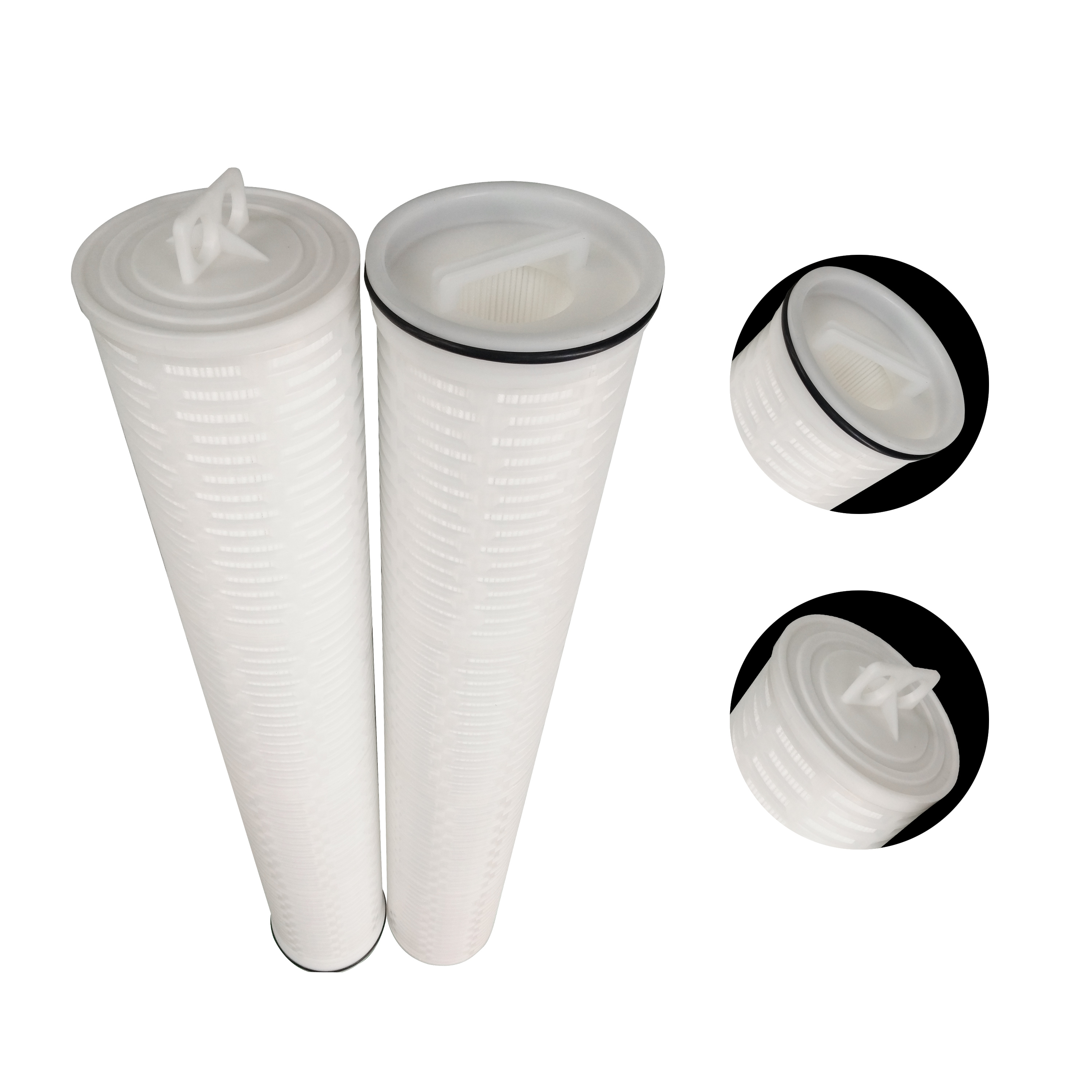 High Flow Rate Pleated Filter Cartridge - End Caps Detail