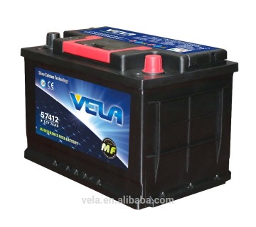 Wet battery cell 57412MF lead acid battery auto battery