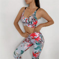 Printed Women Yoga Sets Gym Suit Sport Wear Running Training Cycling Clothes Fitness Sport Yoga Suit Yoga Clothing