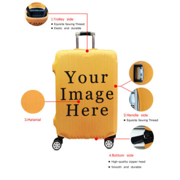 Wehyah Spandex Luggage Cover Suitcase Covers Travel Accessories Cute Printed Dog Cat Dust Cover 18''-32'' Protective Case ZY131