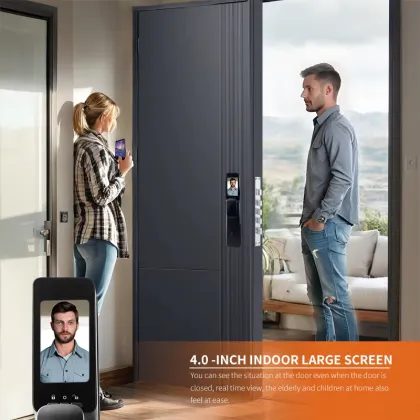 Inteligente 3D Card Tuya face recognition door lock