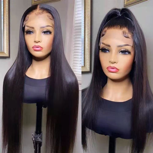 30 40 Inch 13x6 Straight 30 40 Inch 13x6 Straight Lace Front Wig Human Hair 13X4 Frontal 5X5 Glueless Ready to Wear Wigs 250% For Women Factory