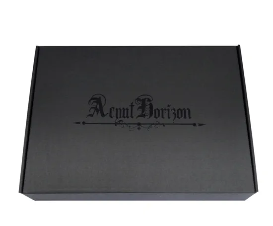 Customized balck box carton packaging shipping box