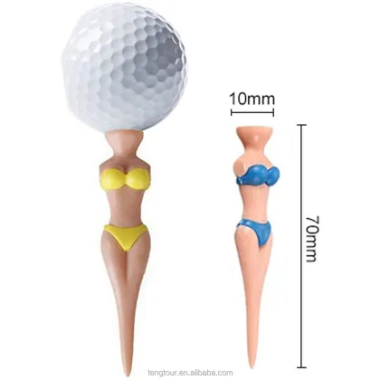 Cute Colorful Plastic Golf Tees for Indoor/Outdoor Practice