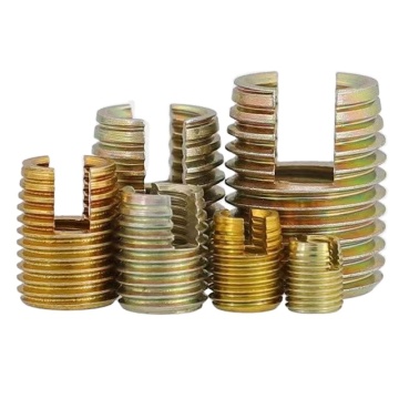 SS304 Stainless Steel Self-Tapping Inserts 302 Slotted Fasteners for Industrial Fixed Applications