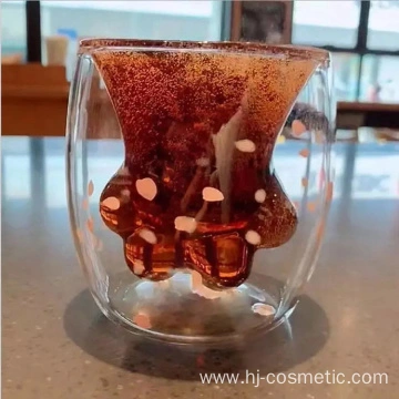 Cat Coffee Mug Cat Paw Cup Double Glass Cat Claw Cup Manufacturers