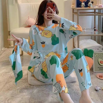 Dollar Mode SNO006 Long Sleeve Long Pants Sets for Women Pyjamas Sleepwear M-2XL