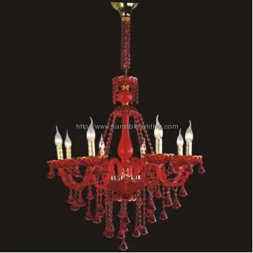 Red Chandelier Crystal