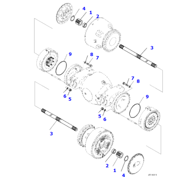 427-22-40001 427-22-40000 Axle Assembly for WA900 427-22-42420