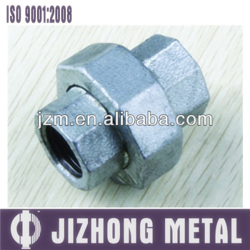 Electro galvanized malleable cast iron thread pipe fittings ISO 7-1 union 330