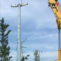 Poste de aço para energia elétrica