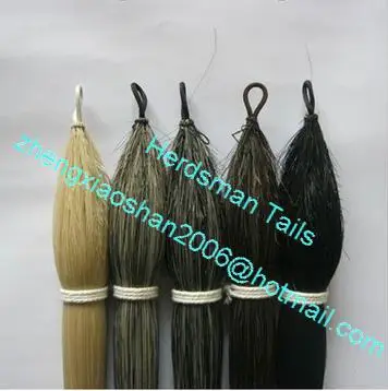 Grey color horse false tails for horse racing