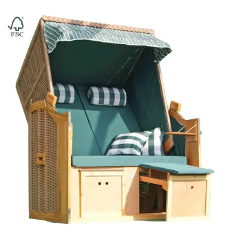 High Standard Folding Beach Chair with Roof - Comfortable Strandkorb for the Nordsee
