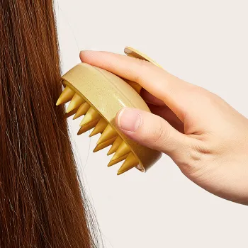 Customized Silicone Massage Hairbrush for Baby Hair Care and Bath Spa
