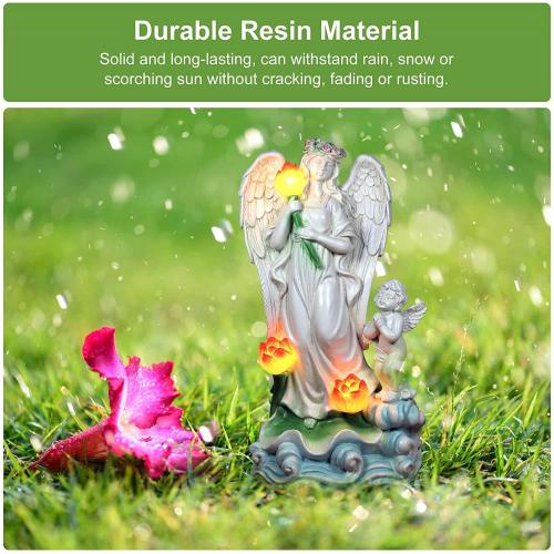  Garden Stakes Decor Solar Garden Figurine Lotus Outdoor Decor Supplier