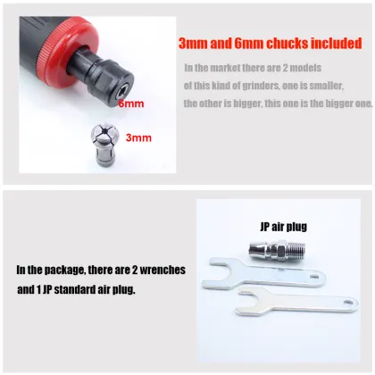 YOUSAILING 3mm 6mm Air Die Grinder 22000rpm Pneumatic Die Grinder Grinding Tools Good Quality Pneumatic Grinder