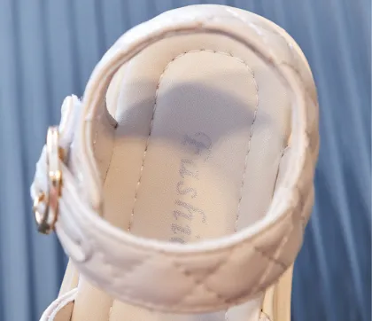 Little Girls Trendy Sandals Soft Leather Flats Sandals