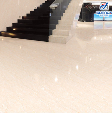 Good quality Mexican Cream Rose Color Polished Glossy Vitrified Tile Like Marble Porcelain Floor Tiles