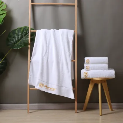 White Hotel Towels/ Platinum White Cotton Hotel Towel