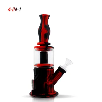 Silicone Glass Double Percolator Water Pipe